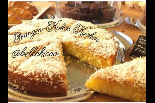 Saftiger Orangen-Kokos Kuchen ø   26  cm  /  10  Stück  auf Bestellung 